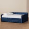 Baxton Studio Jona Blue Velvet and Button Tufted Full Size Daybed with Trundle 169-10846 - alternate 10